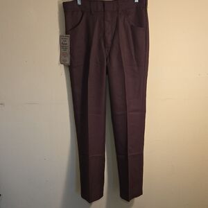 Vintage Men's Brown Everyday Pants. Definitely Polyester.